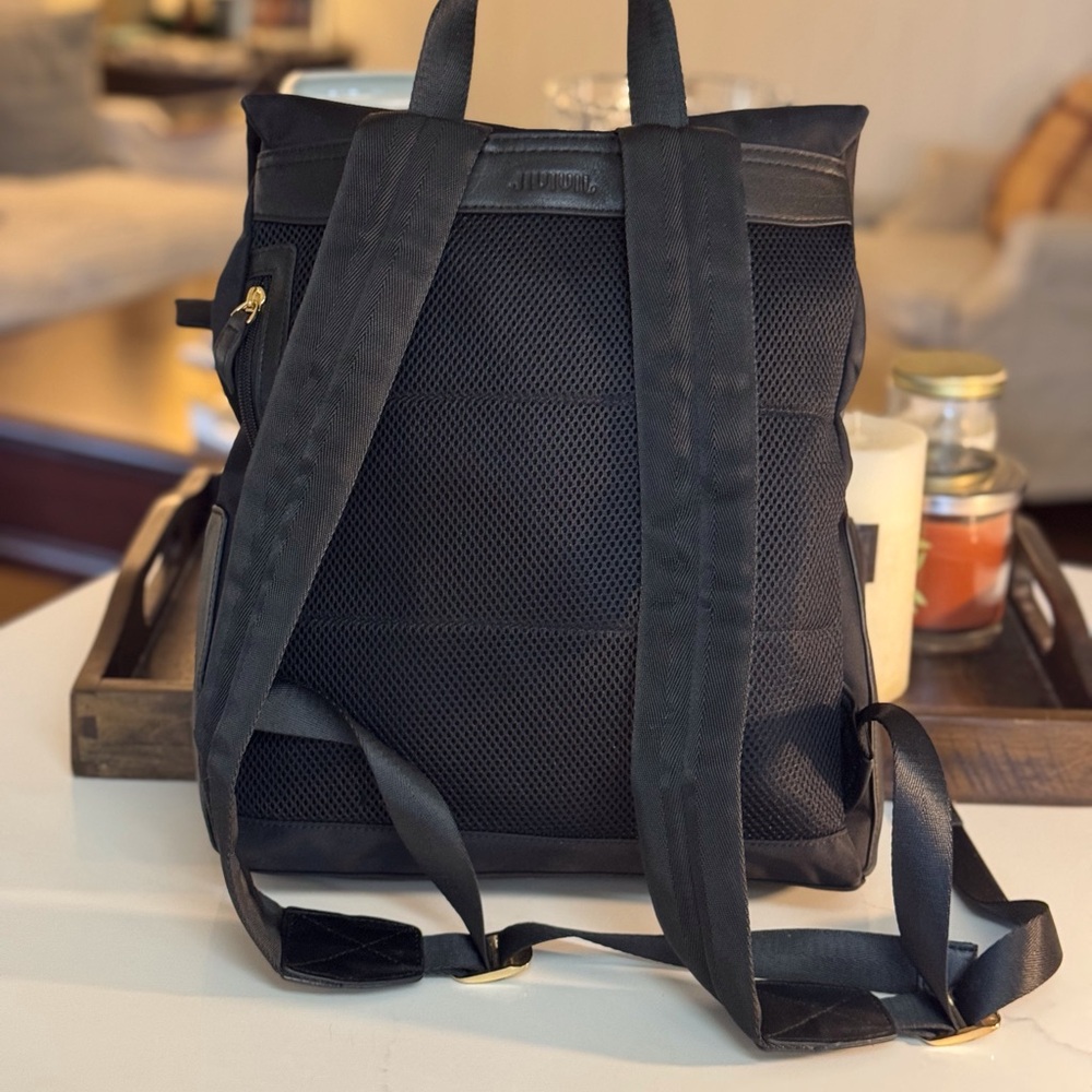🖤 JIVIVIL  CHARLIE CHAPLIN BLACK LEATHER AND NYLON BACK PACK! - Picture 12 of 14
